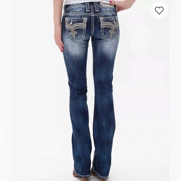 Rock Revival Betty boot Women's Dark Blue Boot Cut Jeans - Picture 2 of 16